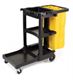 RUBBERMAID JANITORS CLEANING CART BLACK